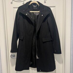 Calvin Klein - Women's Wool-Blend Full-Zip Walker Coat